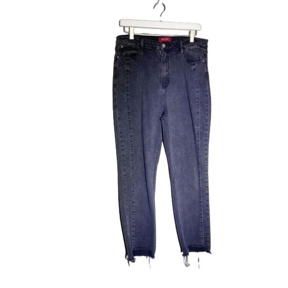 Guess Black Raw Hem Jeans
